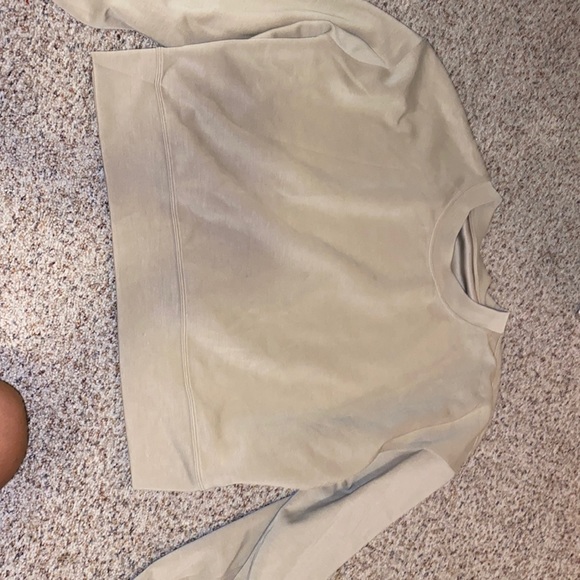 Perfectly Oversized Cropped Crew Softstreme size 8 Cafe Au Lait  reflective logo - Picture 3 of 6